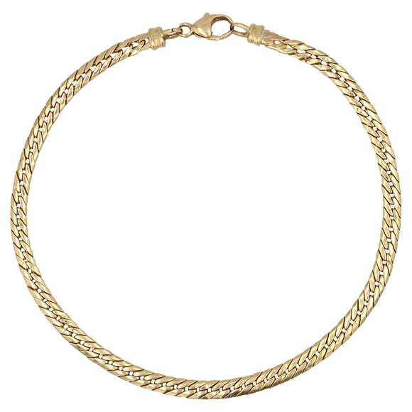 French Modern Marine Mesh 18 Karat Yellow Gold Bracelet - Picture 1 of 7
